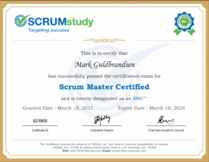 SCRUM Master Certifikat