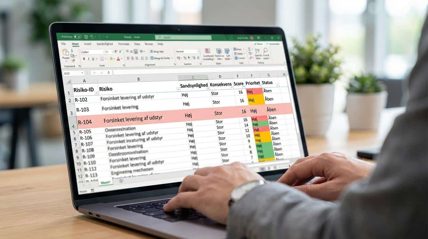 Risiko register I Excel Skabelon Udfyldt Eksempel risiko-register-i-excel-skabelon-udfyldt-eksempel